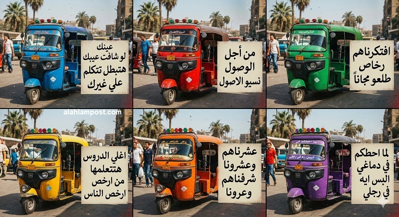 كلام تكاتك جامد جدا ،عبارات, حكم ،امثال مضحكة مكتوبة علي التوك توك 3 كلام تكاتك 1